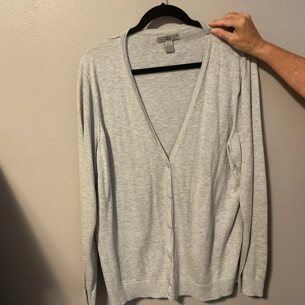 Bass Light Gray Women's Cardigan - Picture 1 of 3